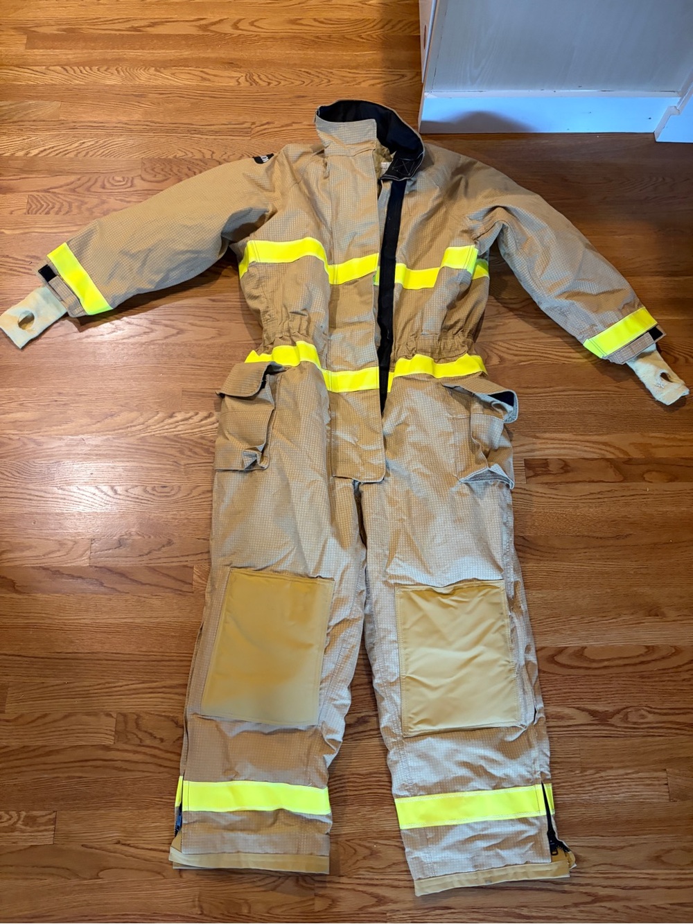 LionTan Firefighter Suit with High-Vis Yellow Stripes